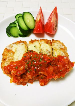 豚カツアレンジ☆トマトソースのチーズかつ-レシピのメイン写真