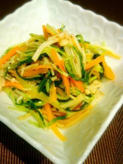 人参と水菜とえのきの簡単カラフルおひたし-レシピのメイン写真