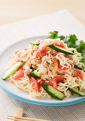 サッポロ一番で夏野菜タイ風ラーメンサラダ-レシピのメイン写真