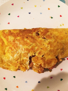 キムチ納豆オムレツ!ご飯が進む〜-レシピのメイン写真