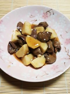 鶏レバーと里いもの甘辛煮-レシピのメイン写真