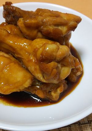 【龍愛】鶏手羽元のつや煮（鶏もも肉可）-レシピのメイン写真