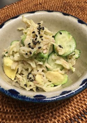 ツナの旨味で♡アボカドと切り干しのサラダ-レシピのメイン写真