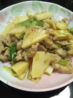 大蒜、生姜が効いてる！筍と豚肉の炒め物-レシピのメイン写真