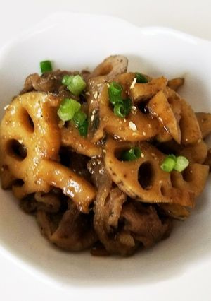 牛バラ蓮根のピリ辛山椒炒め(๑^^๑)-レシピのメイン写真