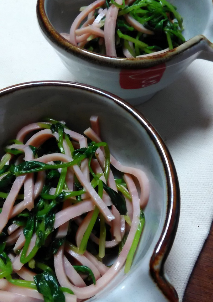 *豆苗とハムの和物*-レシピのメイン写真