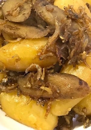 新メークインの煮っころがしジャコとごぼう-レシピのメイン写真