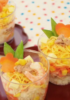 にんじんとツナのカップ寿司-レシピのメイン写真