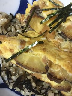 納豆と焼き芋の卵焼き丼-レシピのメイン写真
