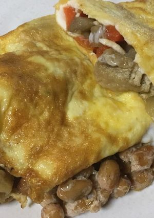 納豆とジャガイモのきんぴら風の卵焼き-レシピのメイン写真
