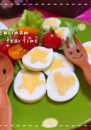 お弁当に楽しい☆お星様のゆでたまご-レシピのメイン写真