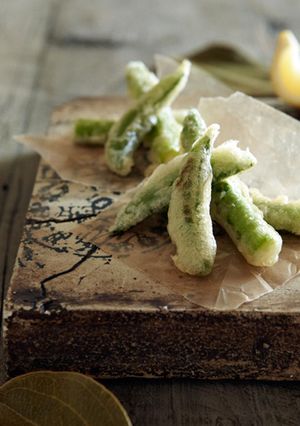 スナップえんどうとアスパラのフリッター-レシピのメイン写真