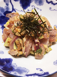 日本酒に合うイナダのなめろう-レシピのメイン写真