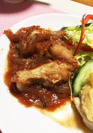 簡単♪手羽元のトマト煮込み☆味濃いめ-レシピのメイン写真
