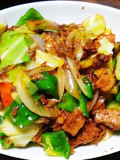 鯖の缶詰と野菜炒め-レシピのメイン写真