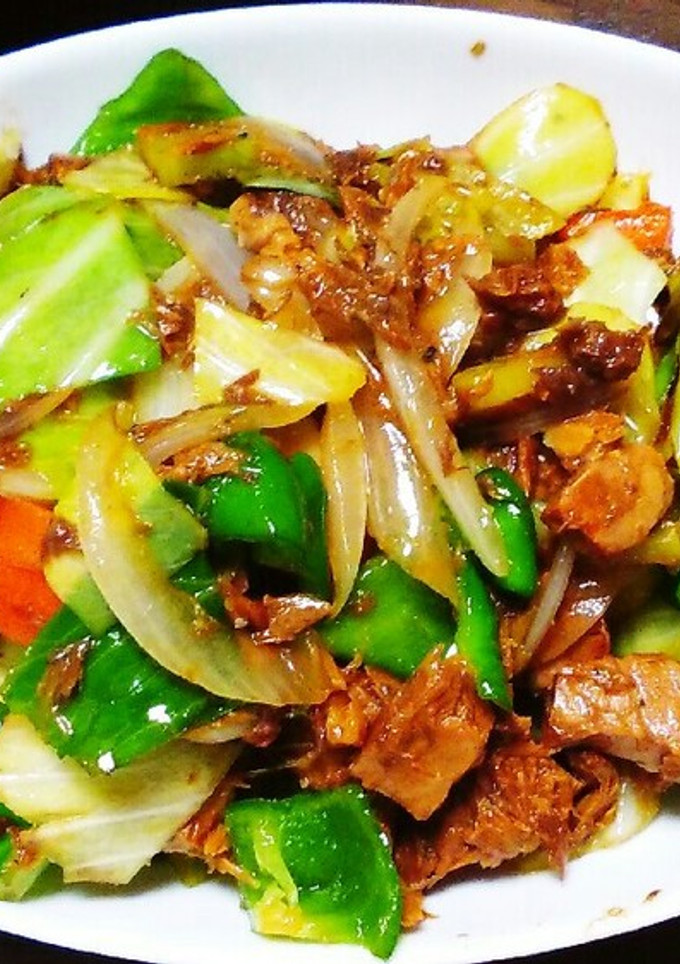 鯖の缶詰と野菜炒め-レシピのメイン写真
