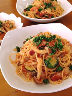 ズッキーニと新玉ねぎのパスタ-レシピのメイン写真