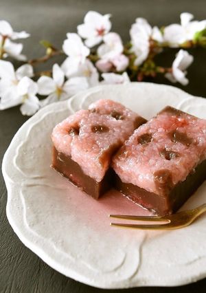 夜桜水ようかん♡いちご風味-レシピのメイン写真
