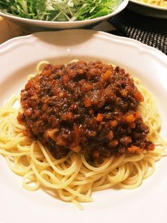 ミートソースパスタ-レシピのメイン写真