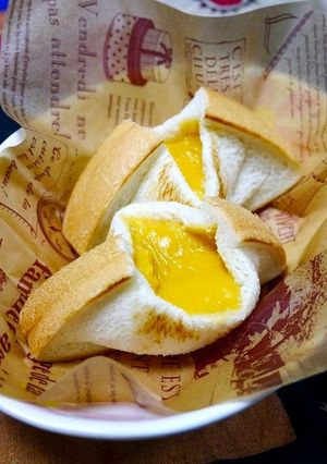 レンジで簡単！エッグタルトポケットサンド-レシピのメイン写真
