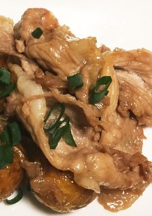 豚バラ肉と新じゃがいもの照り焼き-レシピのメイン写真