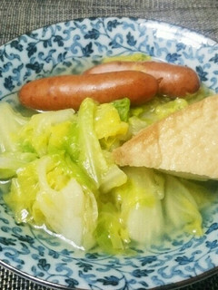 キャベツ、厚揚げ、ウインナーの洋風煮浸し-レシピのメイン写真