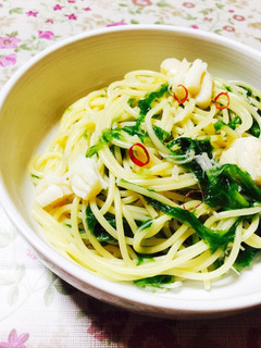 あおさと帆立のペペロンチーノ-レシピのメイン写真