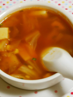 大麦とキムチのスープ-レシピのメイン写真