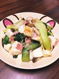 チンゲンサイとはんぺんのバター醤油炒め-レシピのメイン写真