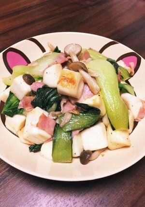 チンゲンサイとはんぺんのバター醤油炒め-レシピのメイン写真