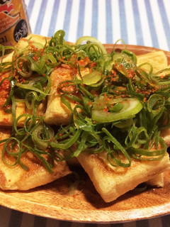 簡単おつまみ☆フライパンで焼き油揚げ-レシピのメイン写真