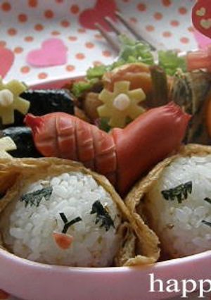 いなり寿司でひつじさん（キャラ弁）-レシピのメイン写真