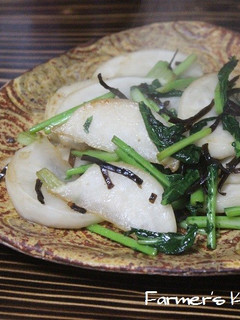 【農家のレシピ】かぶの塩こんぶ炒め-レシピのメイン写真