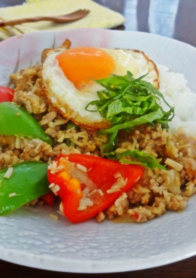 青じそ風味の和風ガパオライス風-レシピのメイン写真
