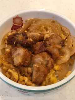残った唐揚げで、リメイク親子丼☆彡.。-レシピのメイン写真