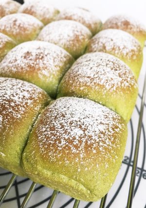 抹茶ちぎりパン☆あんこ入り-レシピのメイン写真