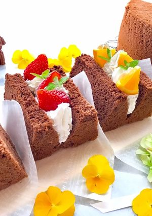 難しくないチョコレートシフォンケーキ-レシピのメイン写真