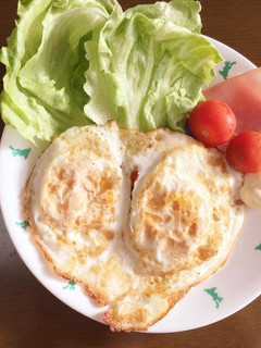 ハートの目玉焼き-レシピのメイン写真