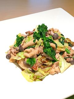 豚肉と菜の花のマヨネーズ炒め-レシピのメイン写真