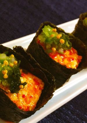 おつまみ＊キムチ豆腐の簡単のり巻き♬-レシピのメイン写真