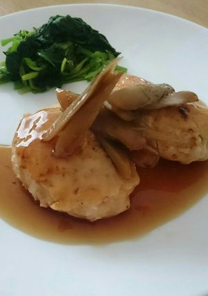 豆腐ハンバーグ♪ごぼう入りあんかけ-レシピのメイン写真