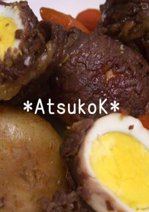 お鍋で煮るだけ♪ゆで卵の肉巻き(^_^)-レシピのメイン写真