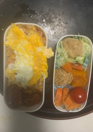 全てレンジキムチごまドレ味オムライス弁当-レシピのメイン写真