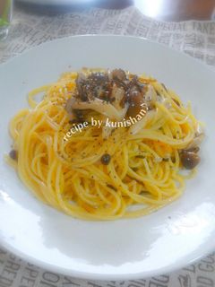 しめじと塩昆布のペペロンチーノ♪-レシピのメイン写真