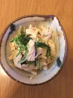 旦那絶賛♡ささみと水菜わさびしょうゆ和え-レシピのメイン写真