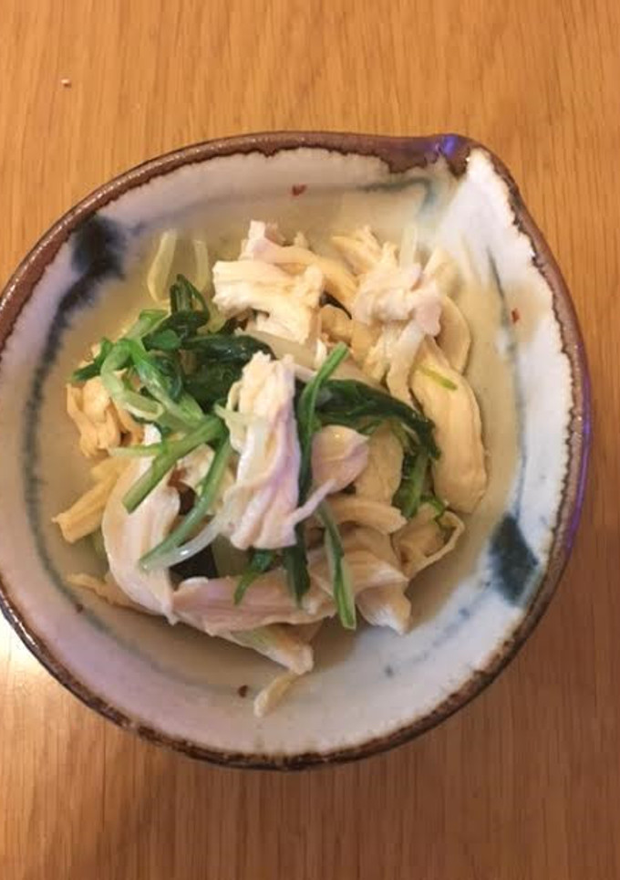 旦那絶賛♡ささみと水菜わさびしょうゆ和え-レシピのメイン写真