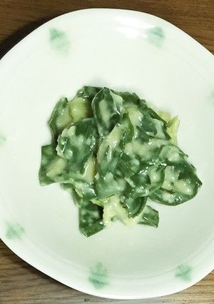 新玉ねぎの葉の甘麹辛子酢味噌和え　-レシピのメイン写真