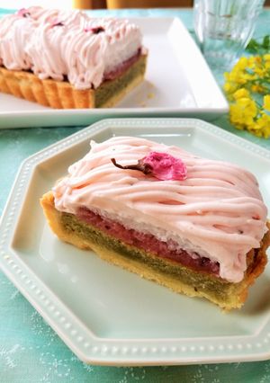 桜餅風モンブランタルト-レシピのメイン写真