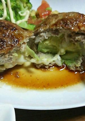 ｱﾎﾞﾁｰINハンバーグ(照り焼き風)-レシピのメイン写真