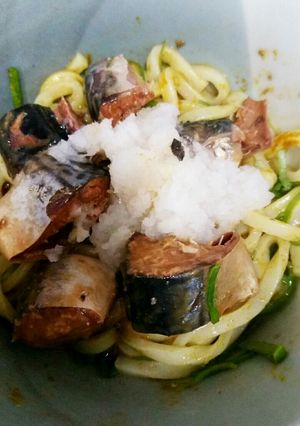 汁なし鯖味噌カレーうどん-レシピのメイン写真